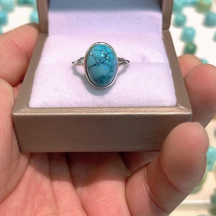 绿松石银S925镶嵌珠宝奇石