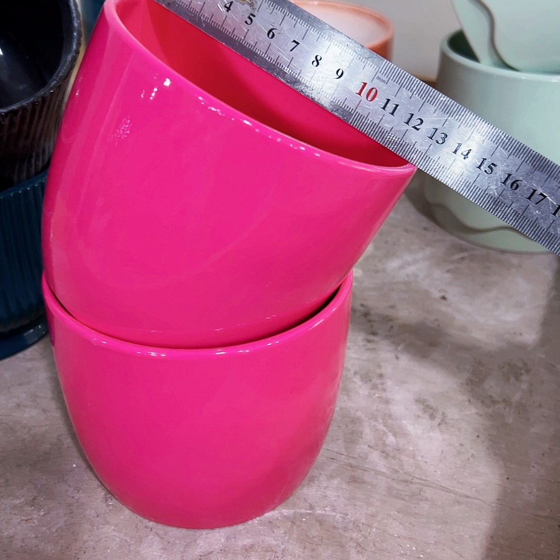 有孔，外贸尾单陶瓷花盆凑单10米包邮