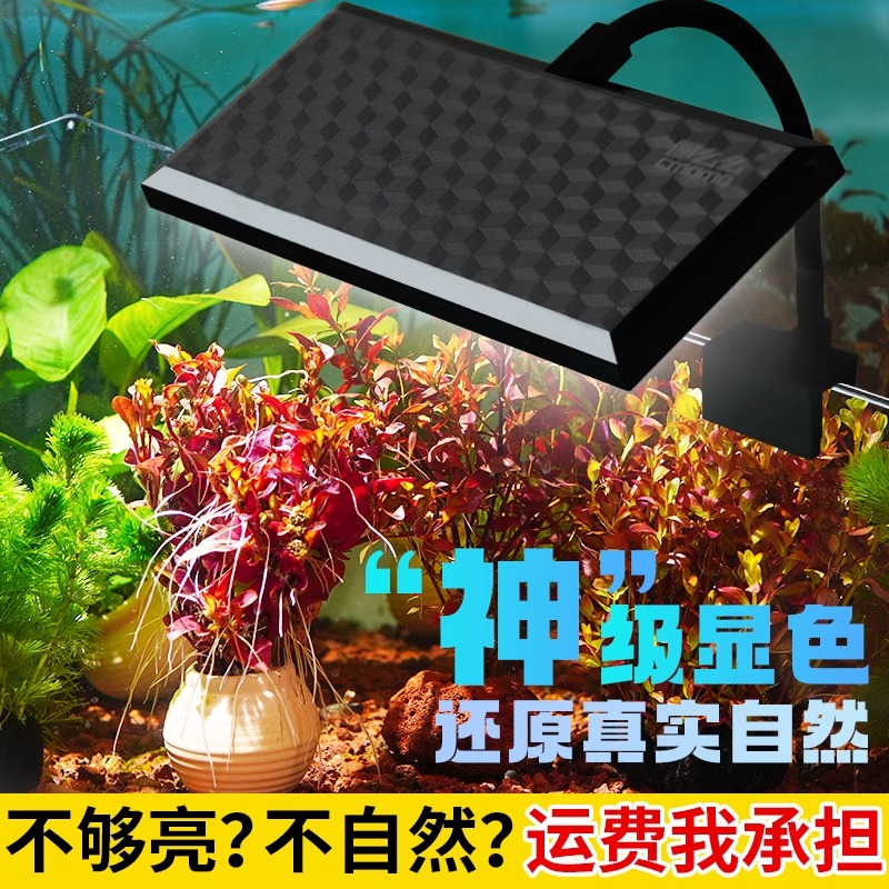 全光谱鱼缸灯小鱼缸专用水草灯斗鱼缸灯迷你植物补光灯led灯防溅