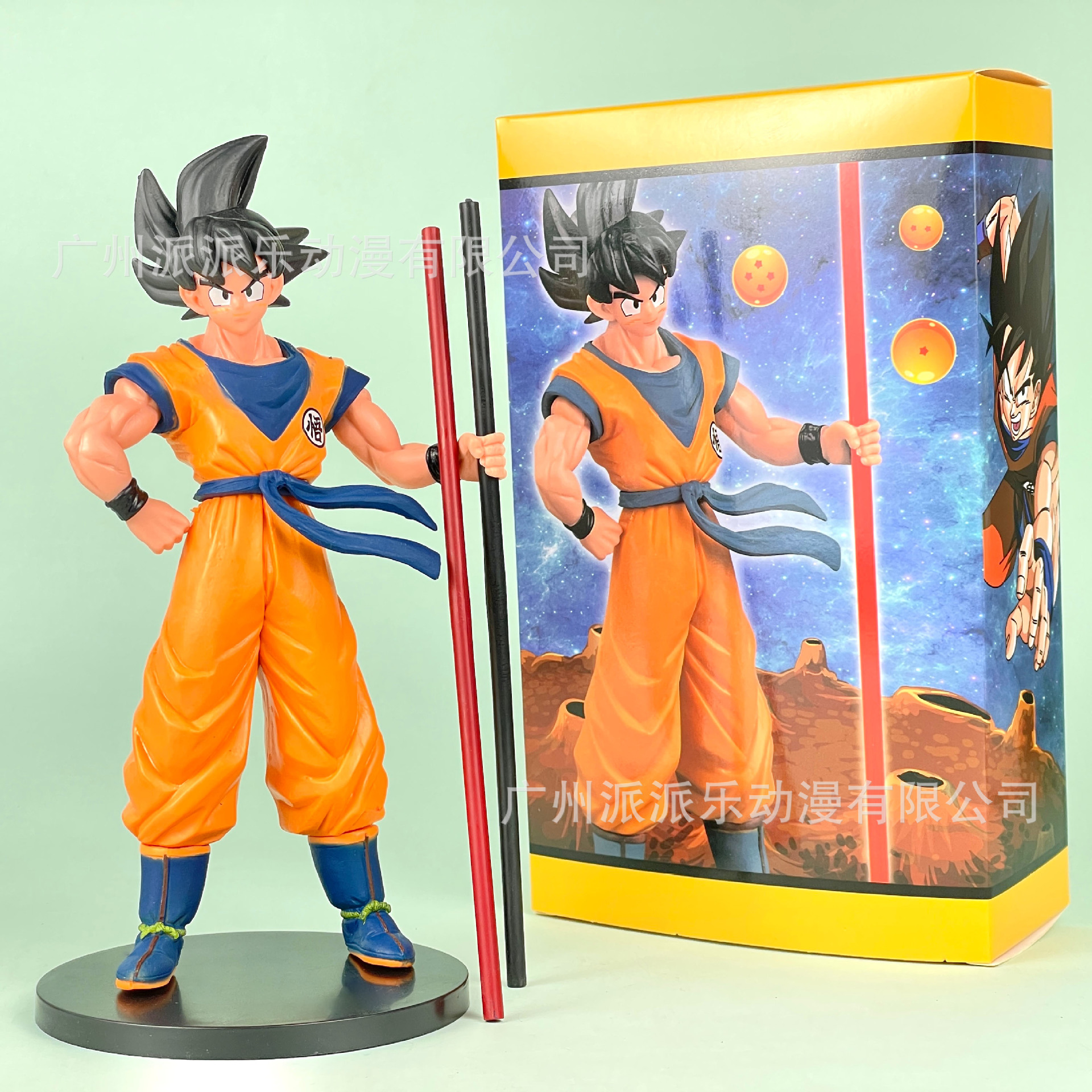 包邮七龙珠红黑棍悟空手办赛亚人悟吉塔贝吉特公仔模型摆件