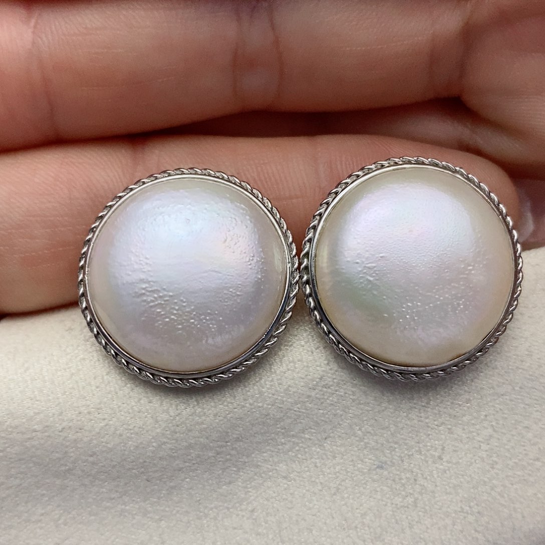 【闪购商品】淡水珍珠耳饰银S925镶嵌