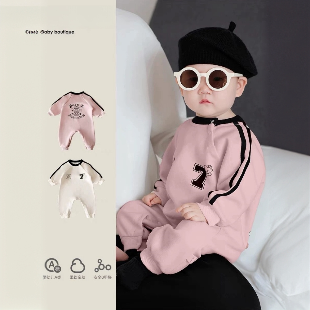 宝宝衣服春秋款洋气婴儿连体衣春装超萌婴幼儿外出爬服小月龄哈衣