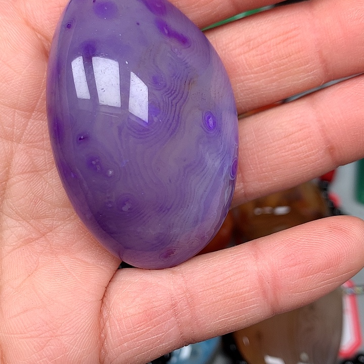 横***流玛瑙/玉髓未镶嵌颈饰