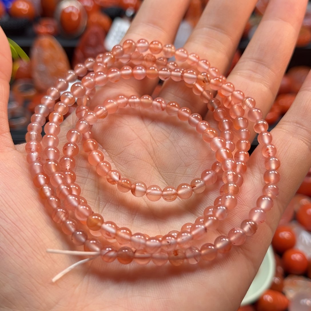 南红玛瑙手串4.5mm未镶嵌