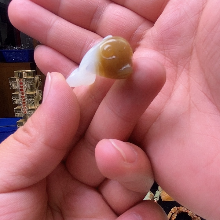 和田玉（糖玉）吊坠(赠链)未镶嵌海豚