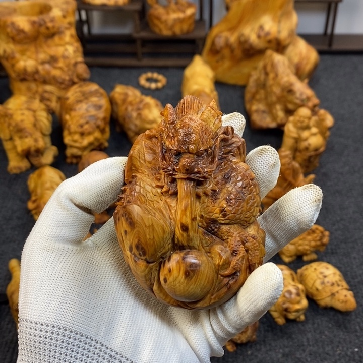 柏木苍*a龙手把件摆件