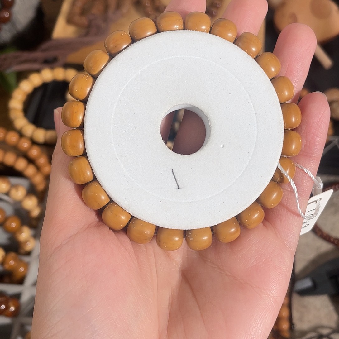 紫金鼠手串9.5实心咖黄皮老型