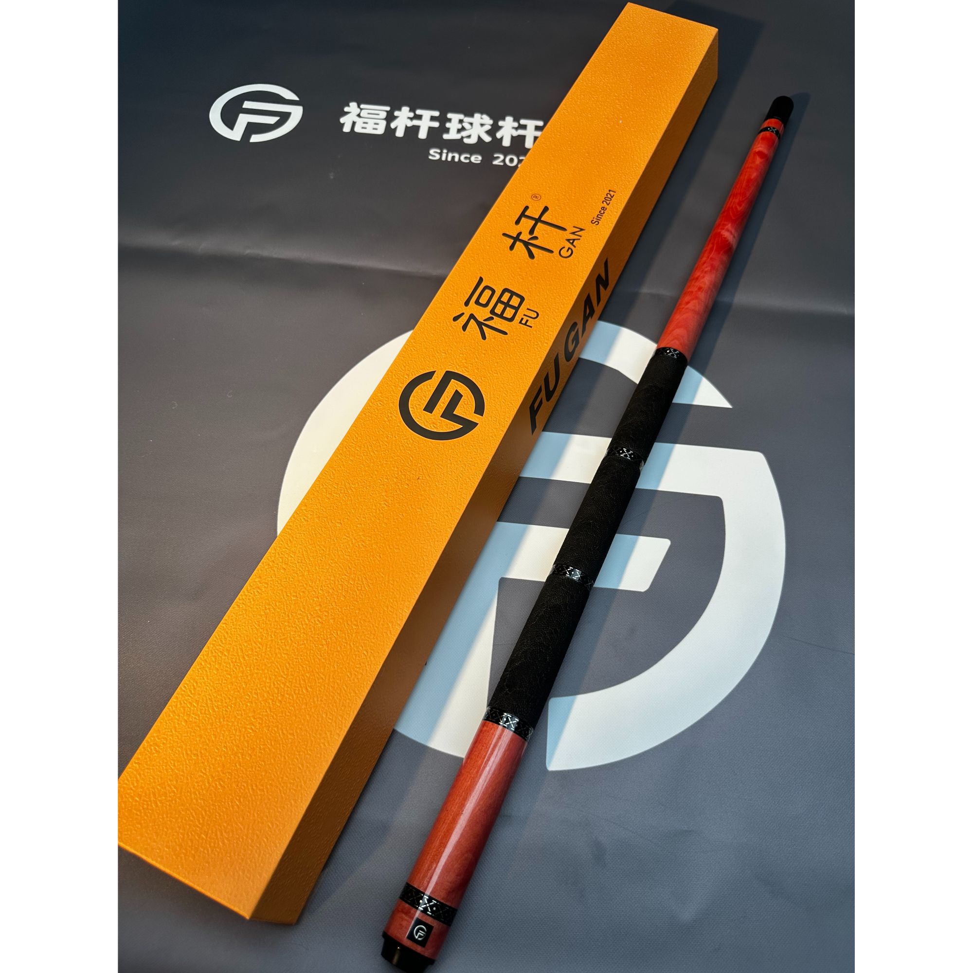 福杆台球杆素面粉象