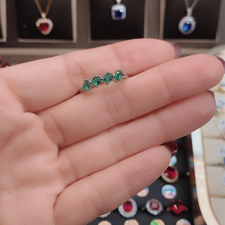 透辉石戒指银S925镶嵌1