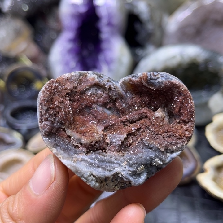 未镶嵌珠宝半成品水晶流沙爱心