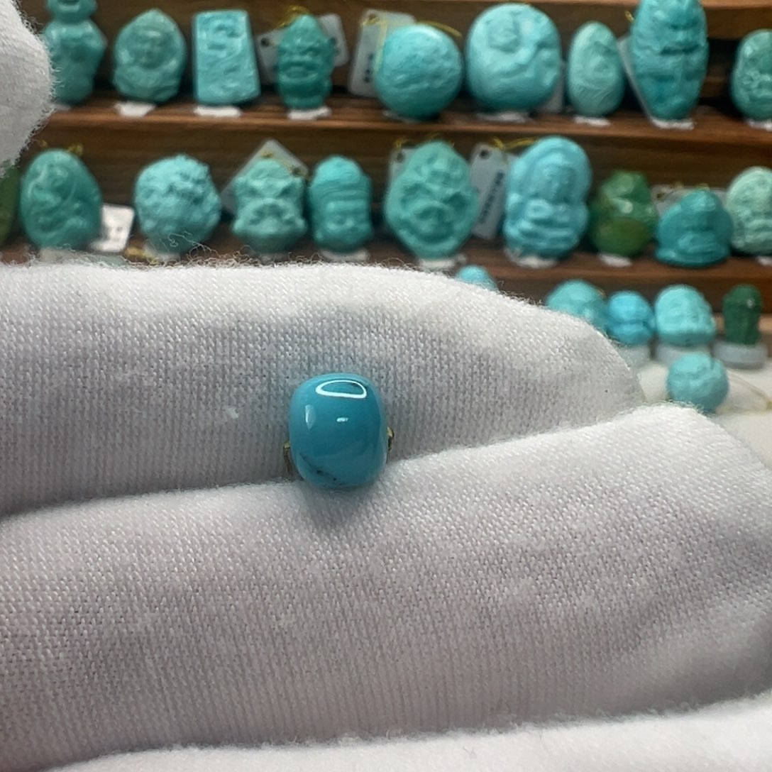 绿松石未镶嵌老型珠7.5mm