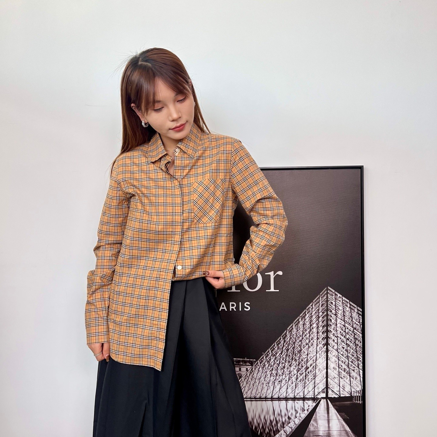 未使用 BURBERRY/博柏利 BURBERRY/博柏利咖色衬衣长袖衬衫115426