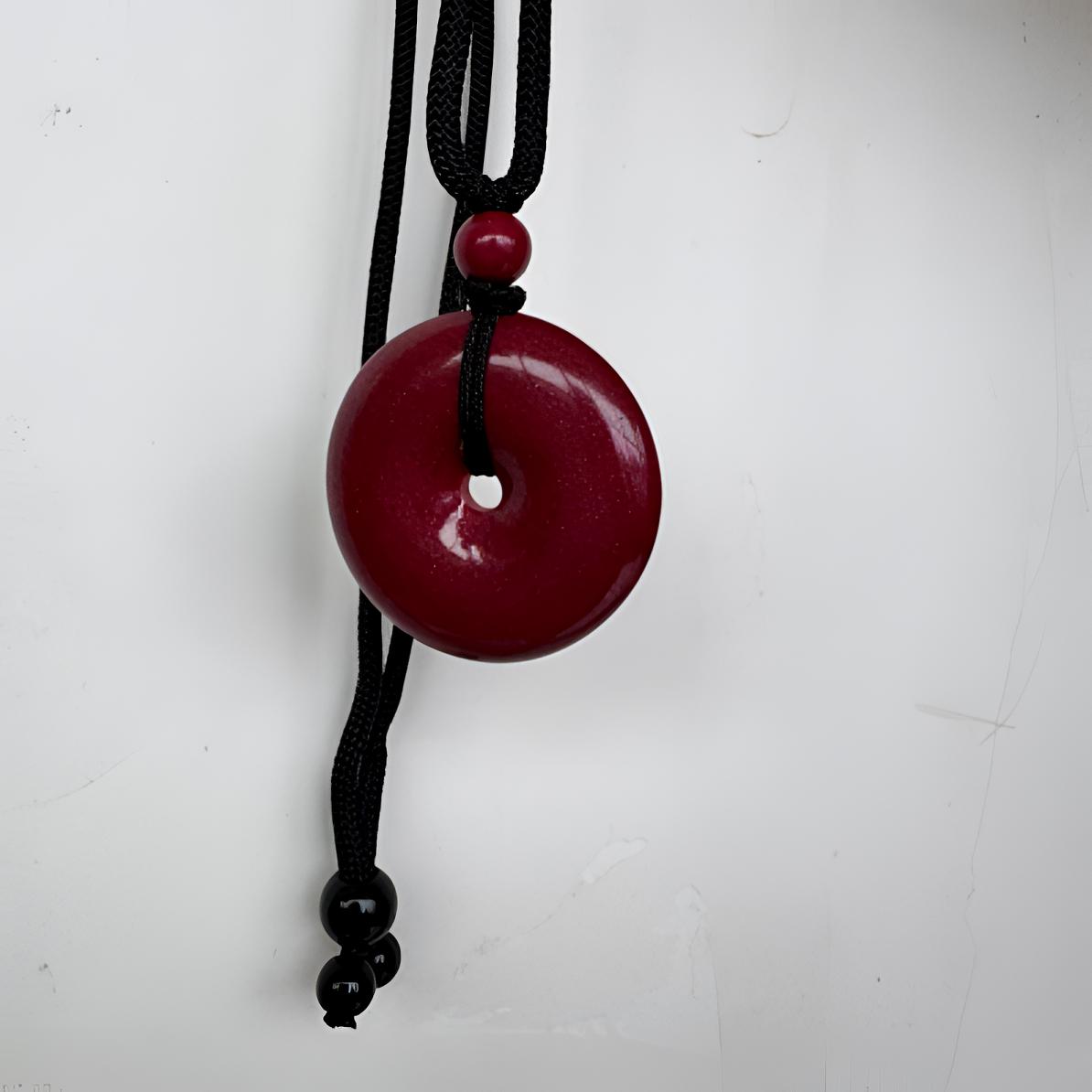 含辰砂工艺品高含量紫金砂平安扣吊坠13