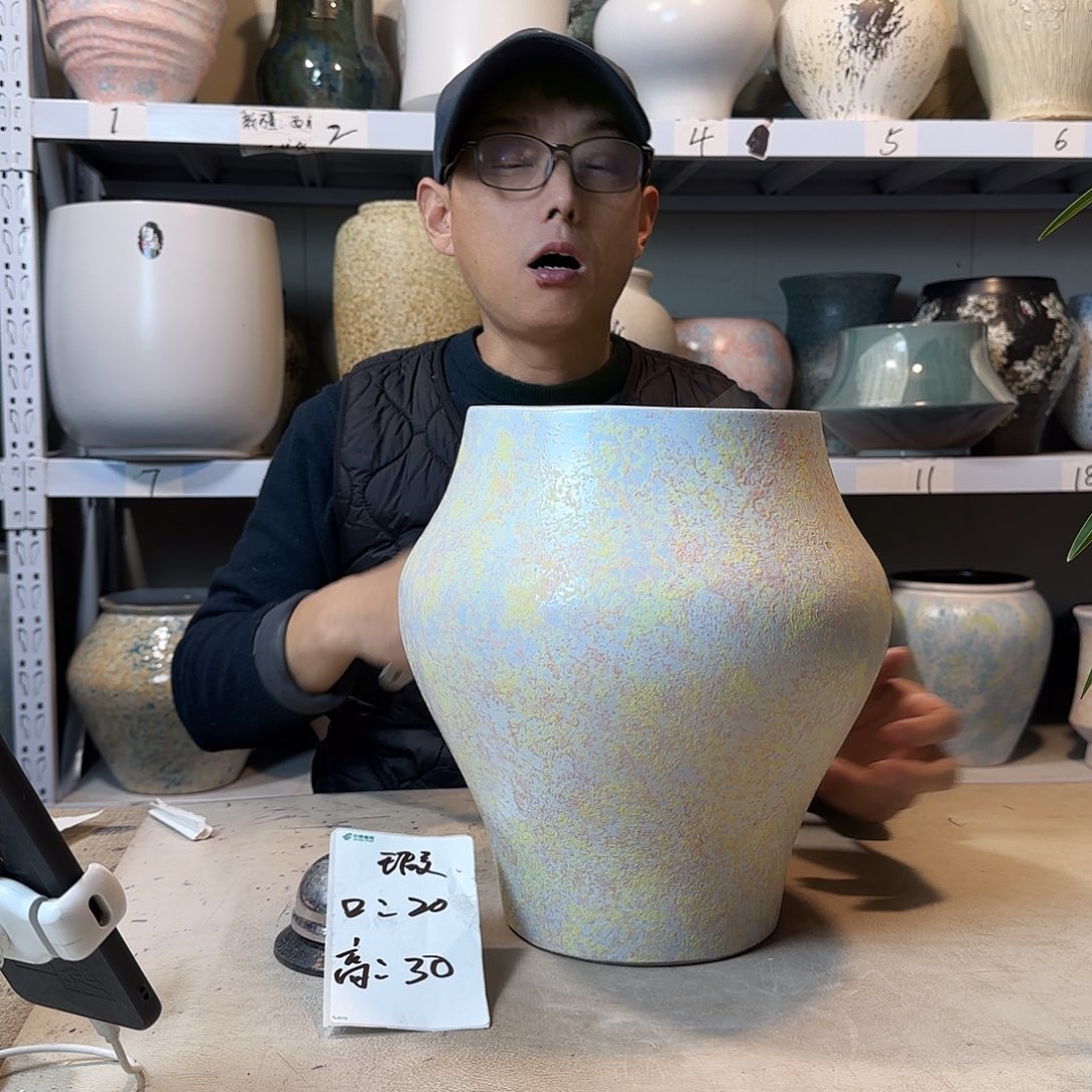 20@30 紫砂花盆尺寸瑕疵