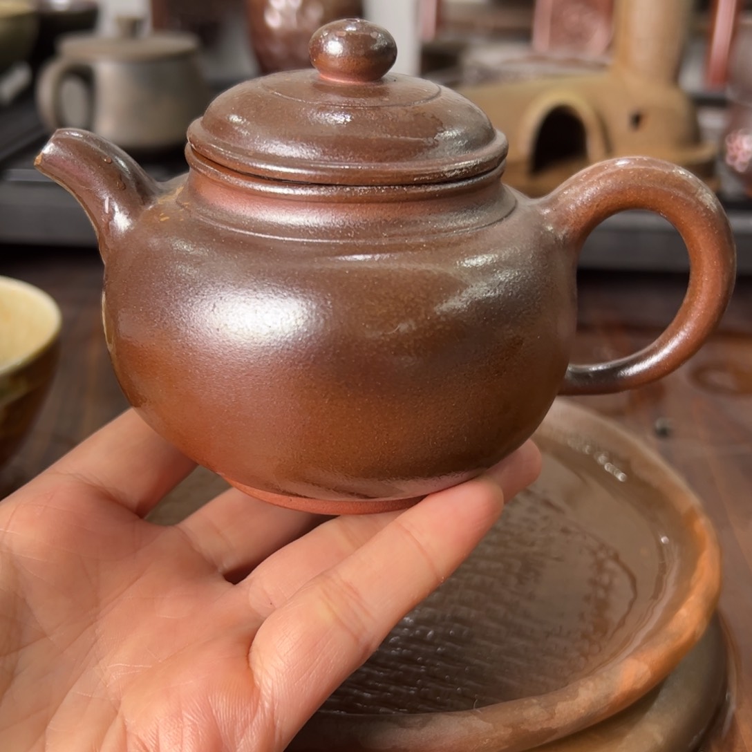 贵台龙窑柴烧茶壶119