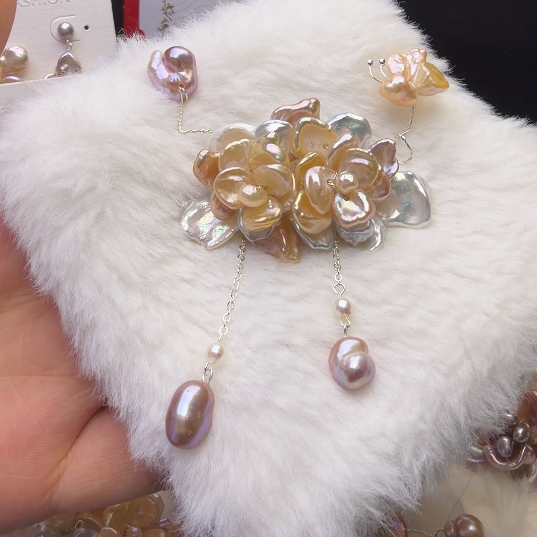 琉璃纯铜合金胸针吊坠两用