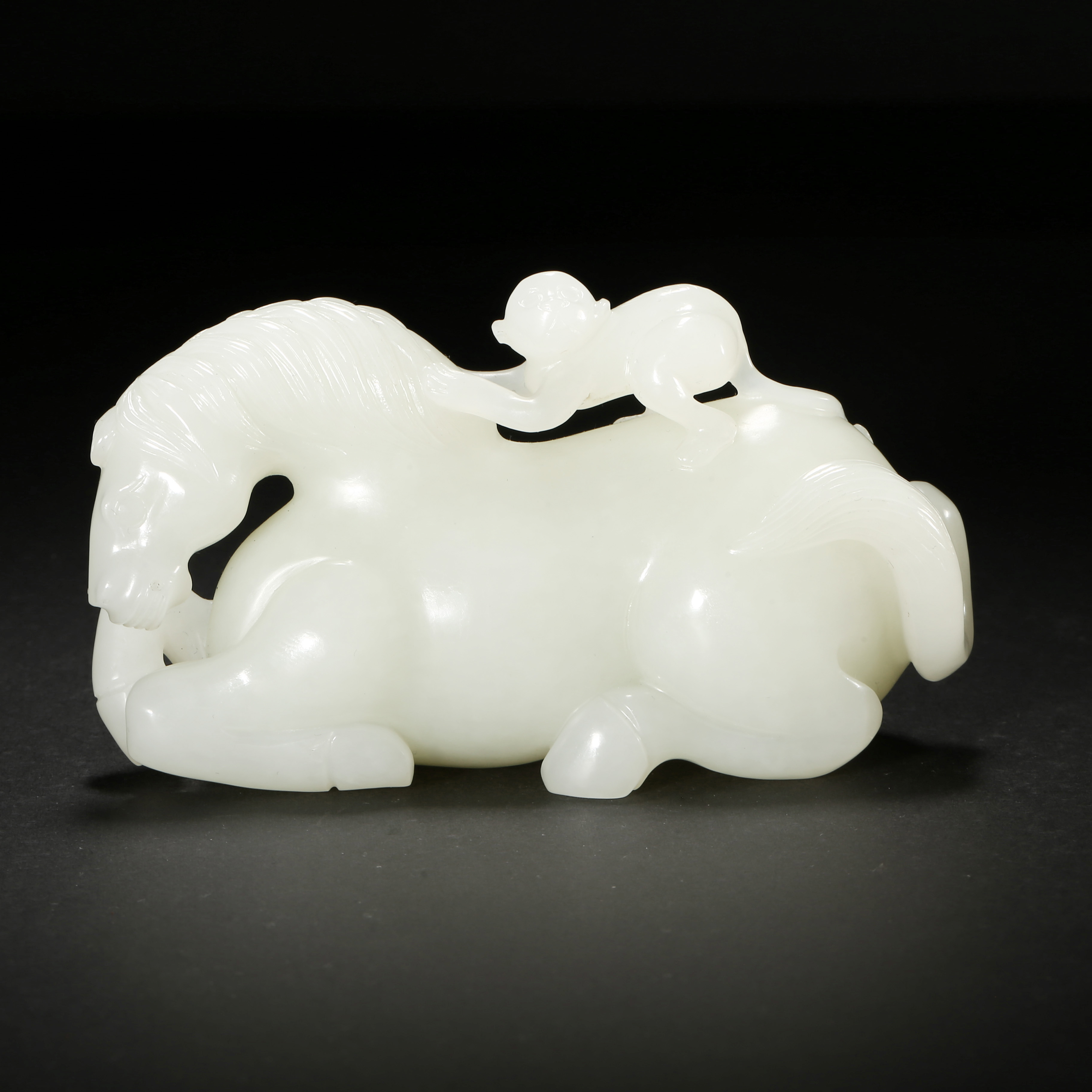 清代*马上封侯玉摆件/ALJ111101052/和田玉【北京文博】