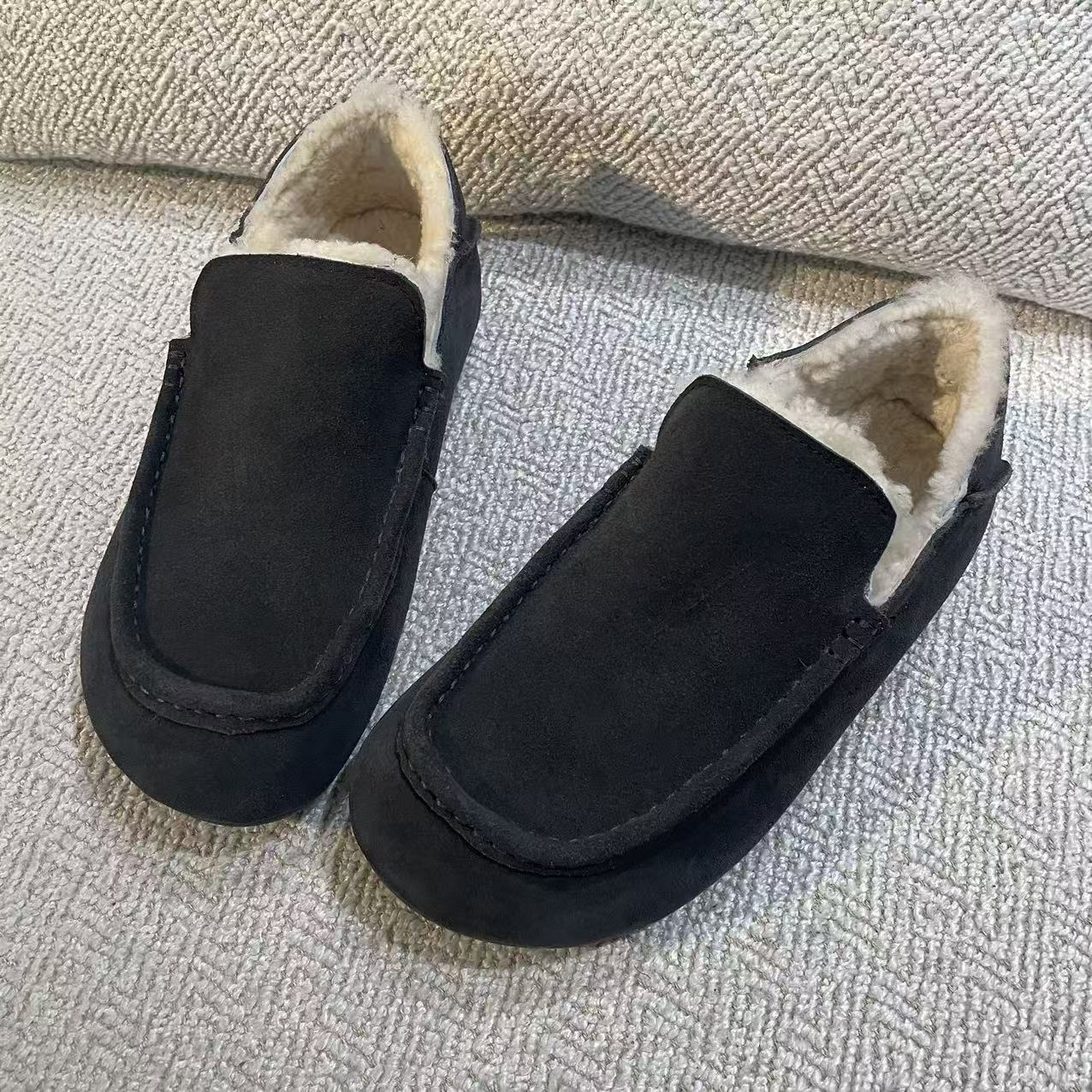 【菲儿推荐】韩系休闲鞋加绒勃肯鞋高丝光牛反绒毛毛鞋女鞋棉鞋