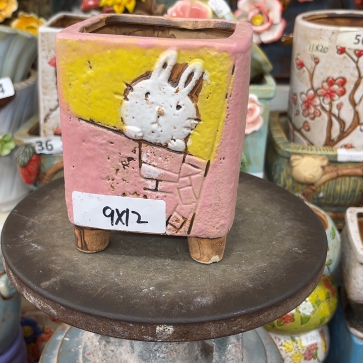 紫砂花盆粗陶材质多肉花盆