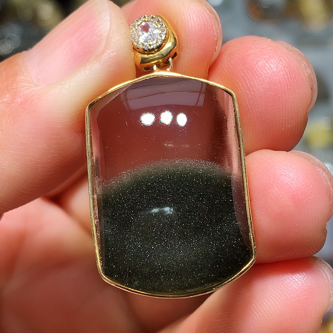 银S925镀金镶嵌珠宝半成品水晶定制款