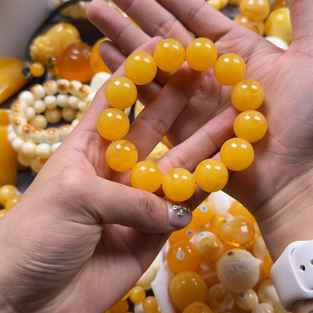 蜜蜡珠宝奇石未镶嵌同料18mm