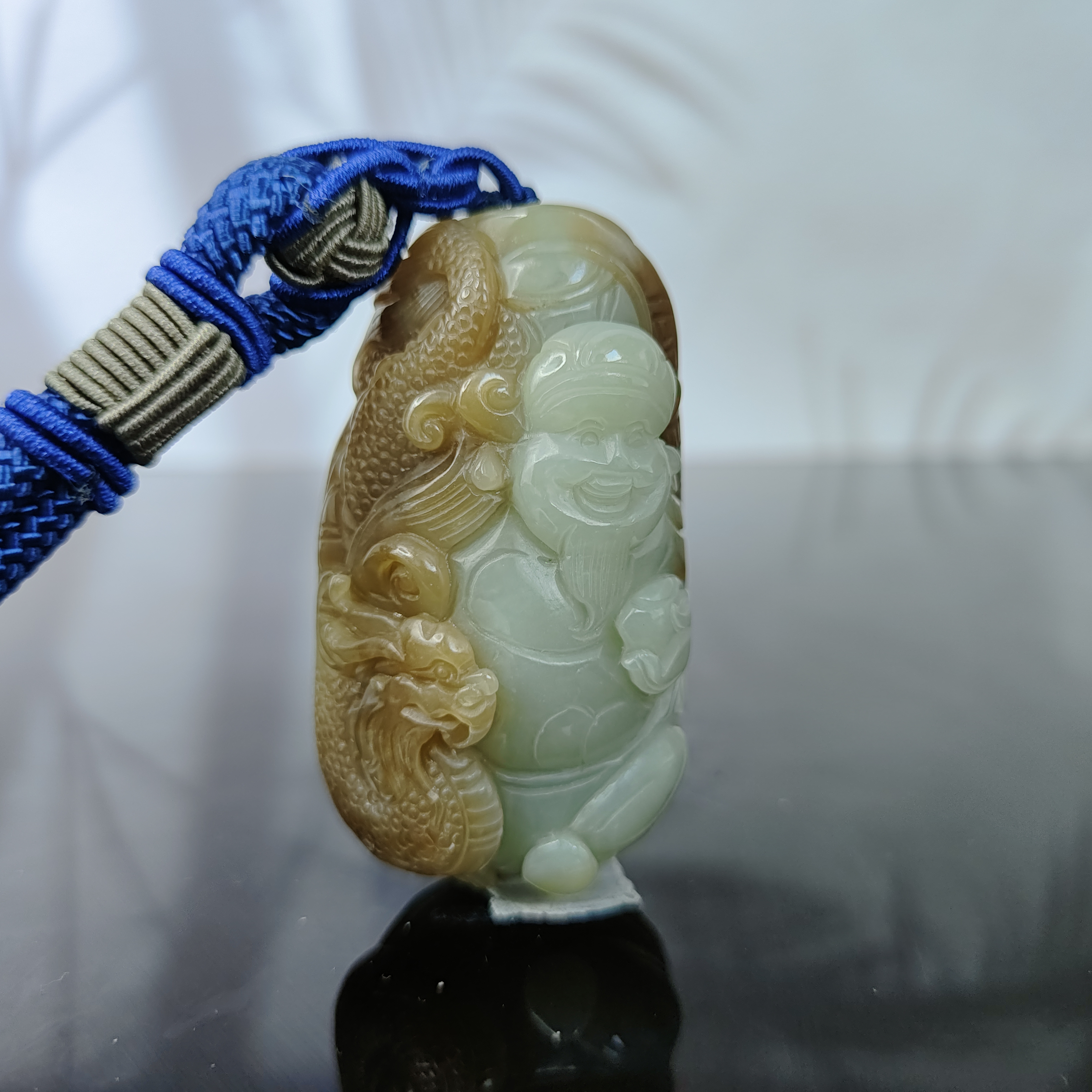 N和田玉财神手把0090