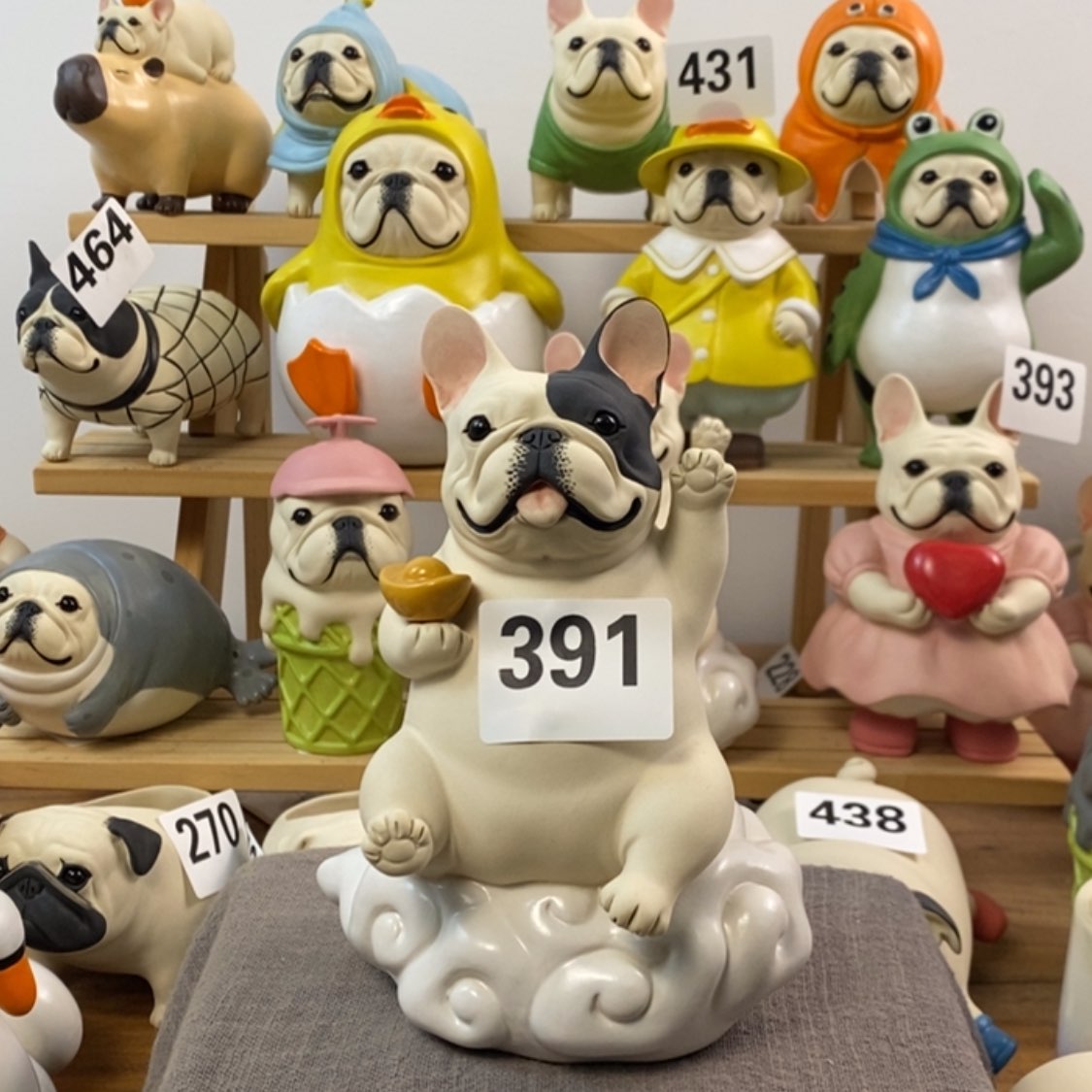 【闪购商品】391黑白花元宝陶瓷周边