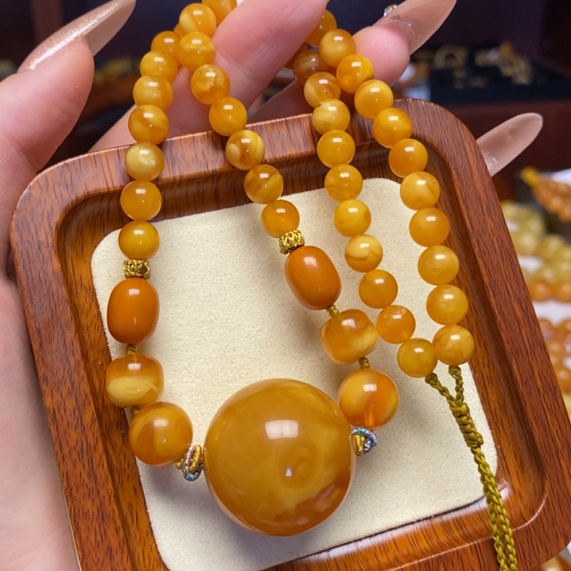 【闪购商品】蜜蜡颈饰未镶嵌项链