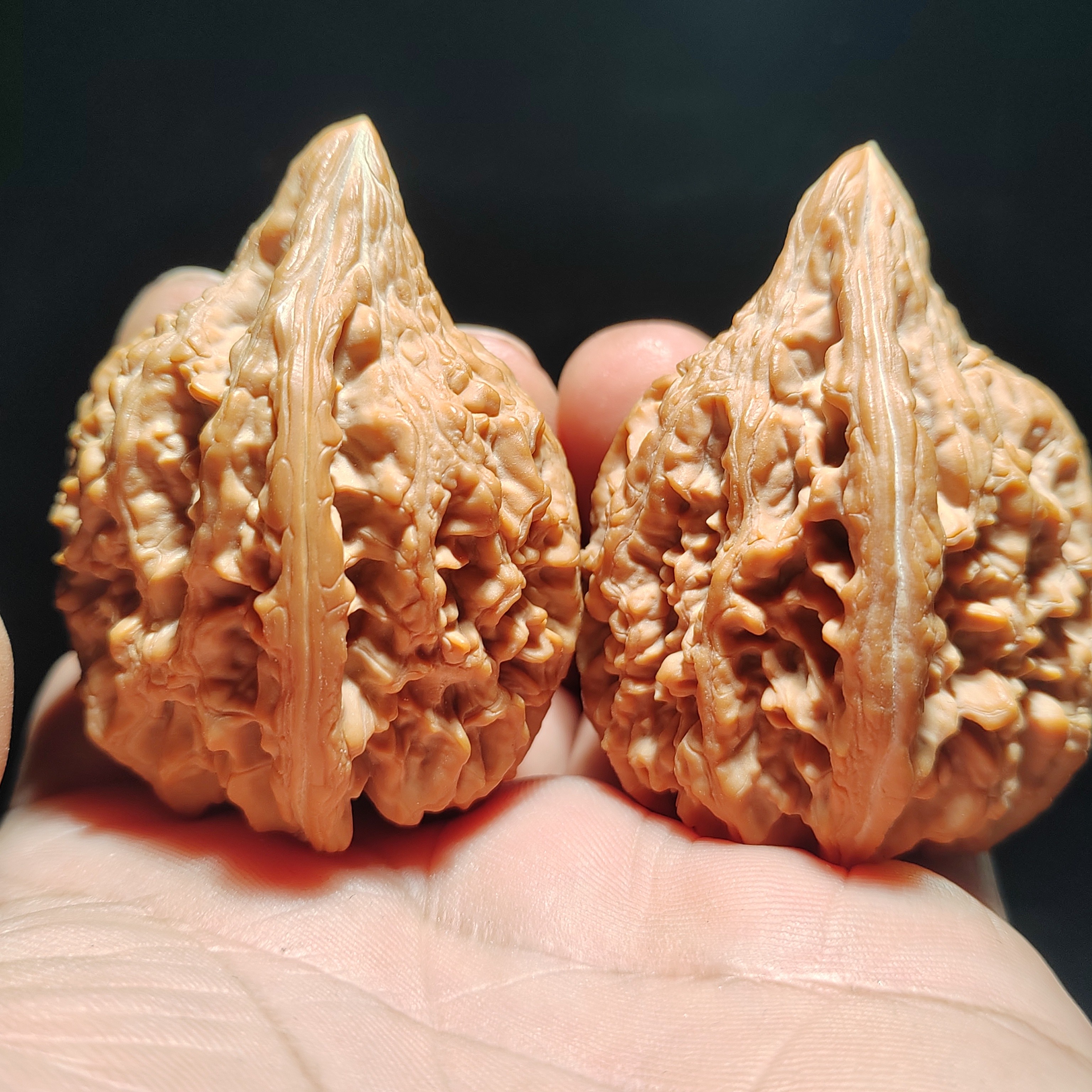 文玩核桃把件40尺收藏级大沽石手盘玩男士手玩麻核桃古玩