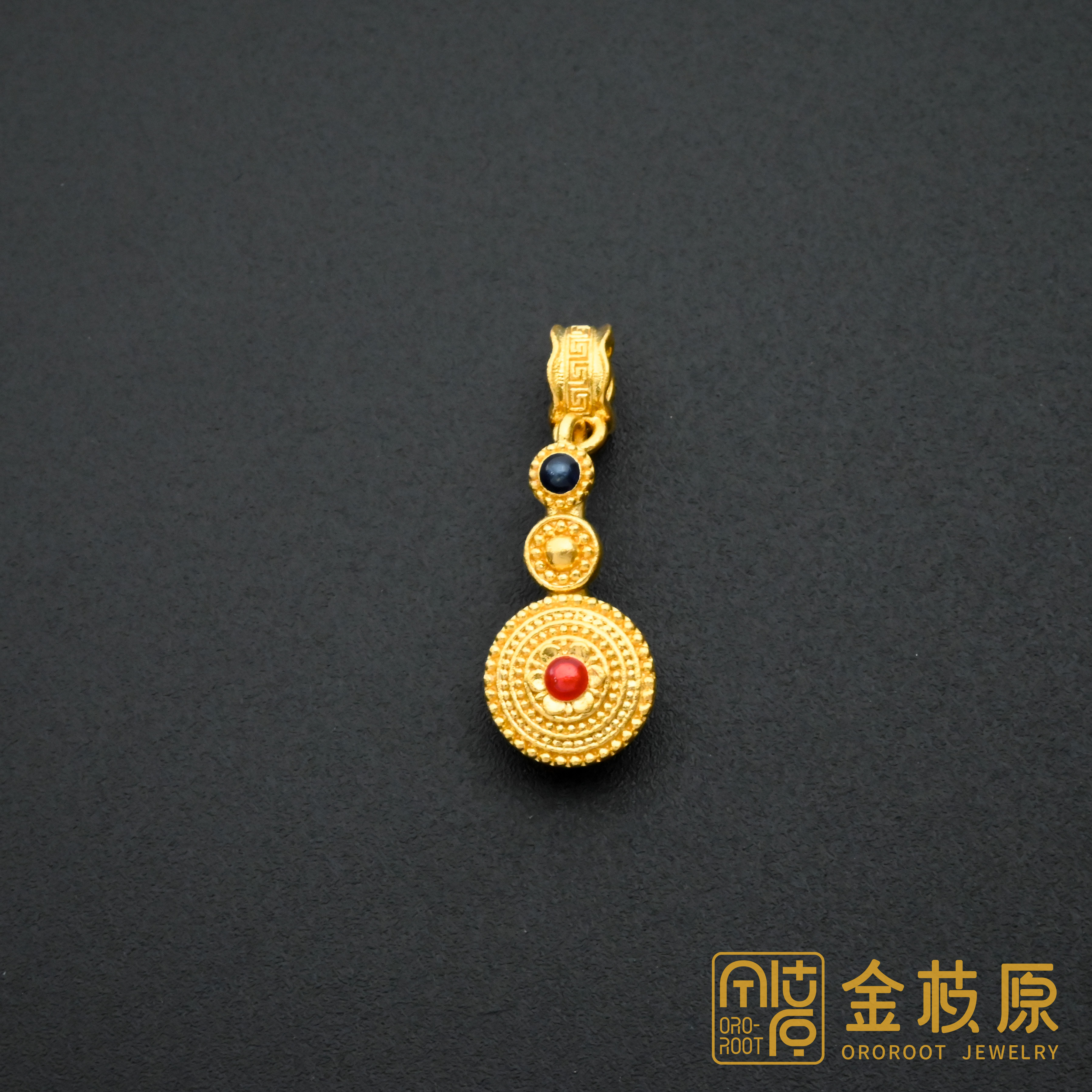 【金枝原】足金999  百转呈祥 吊坠