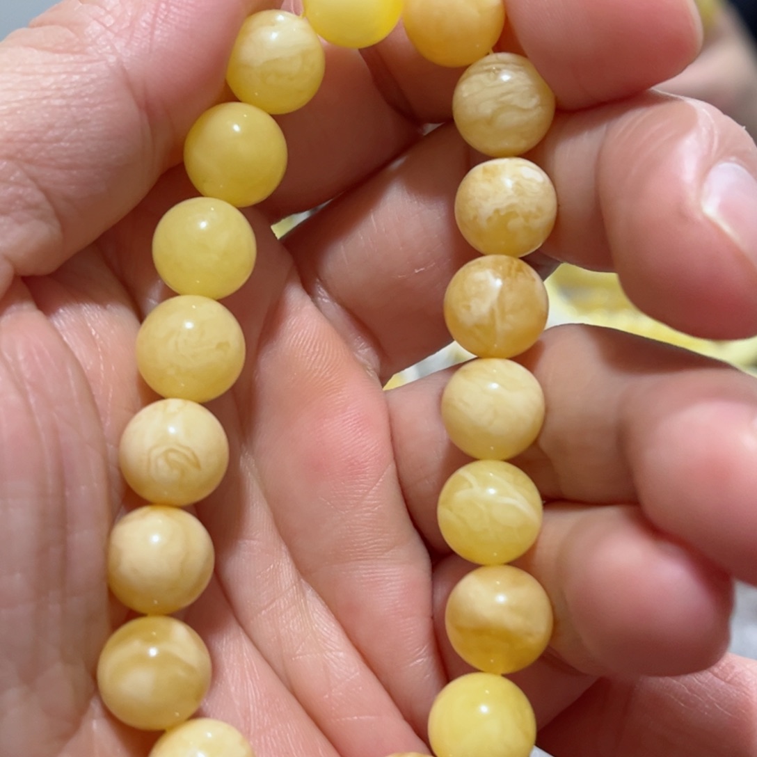 蜜蜡手串未镶嵌琥珀蜜蜡手串10mm+
