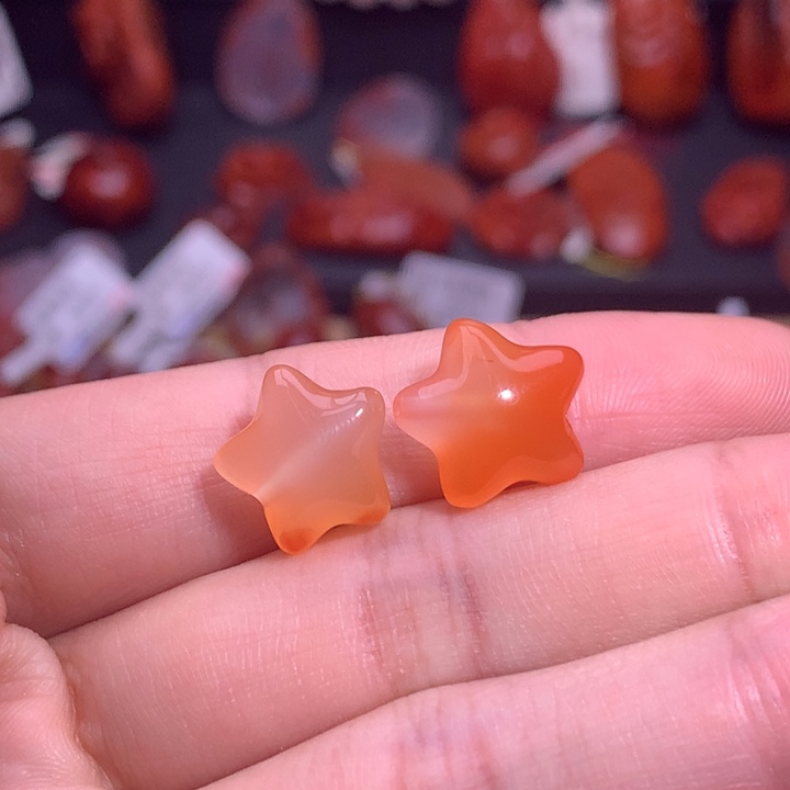南红玛瑙未镶嵌珠宝半成品星星
