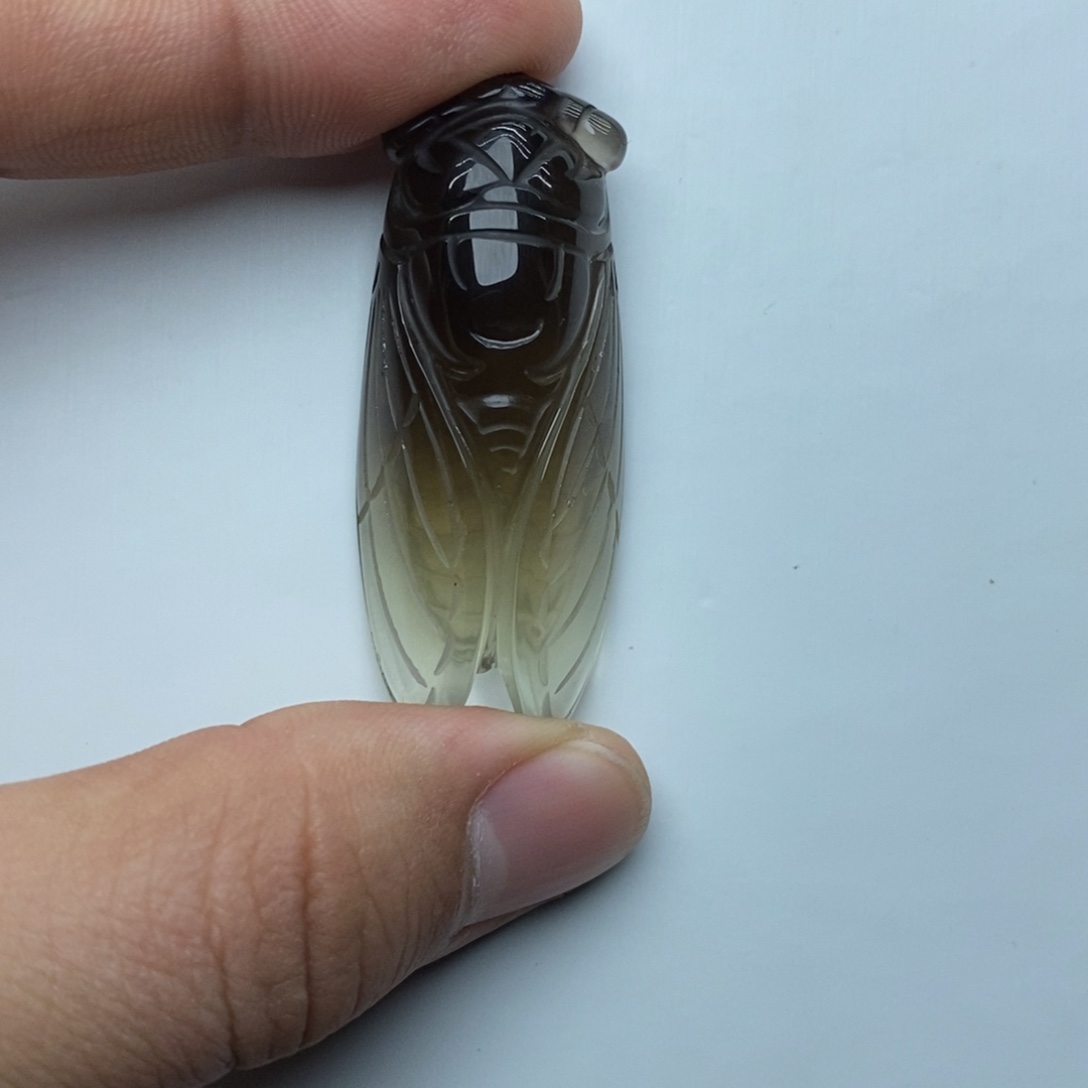 水晶颈饰未镶嵌长52宽22厚16 打孔配绳