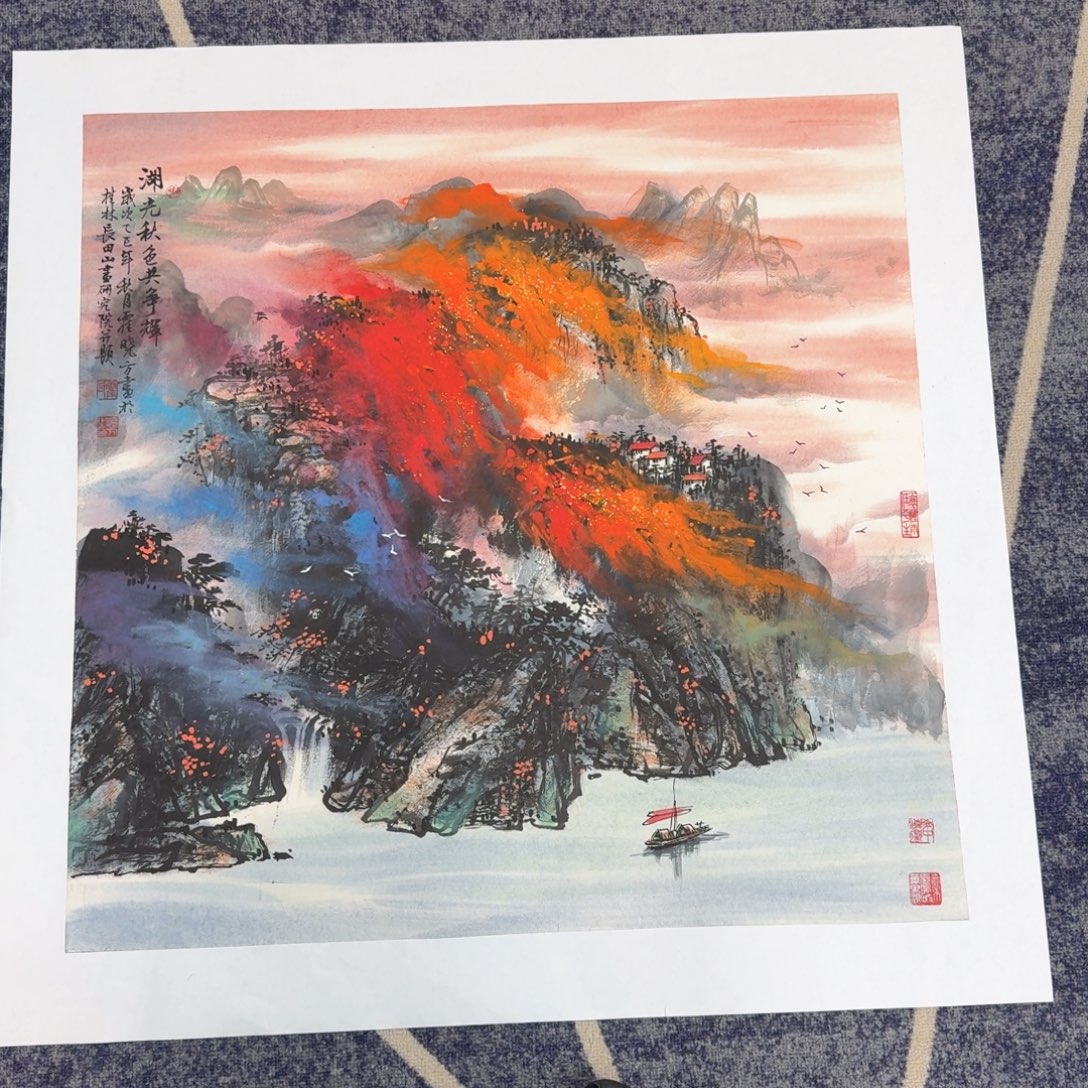 国画国画作品山水花鸟