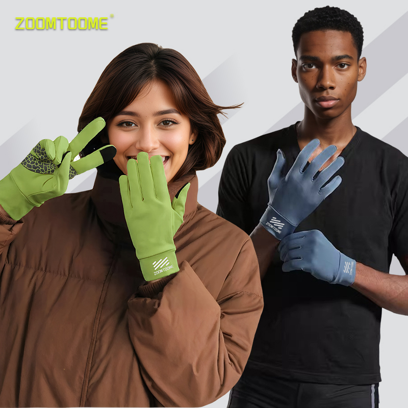 ZOOMTOOME众同秋冬男女跑步健身手套防风保暖加绒防滑耐磨可触屏