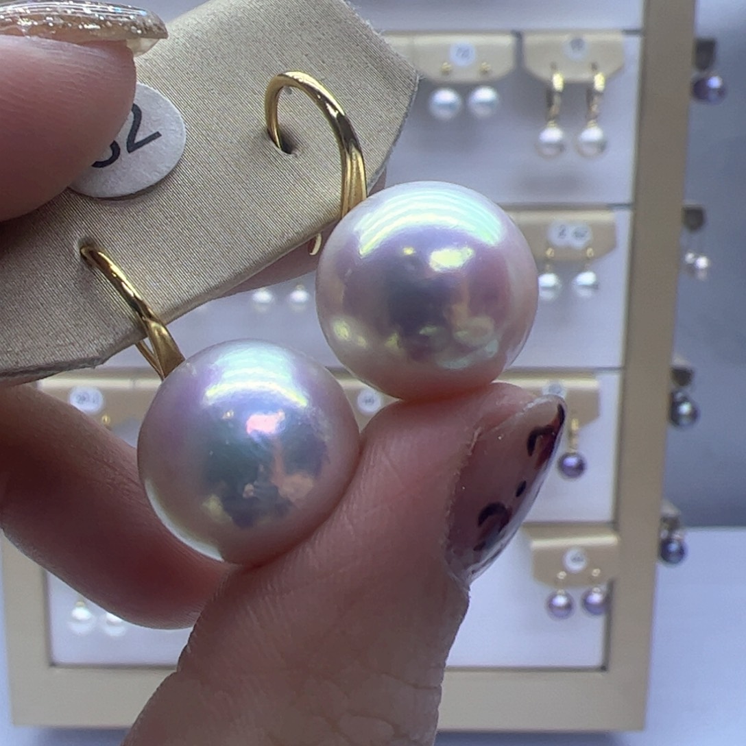 淡水珍珠耳饰银S925镶嵌