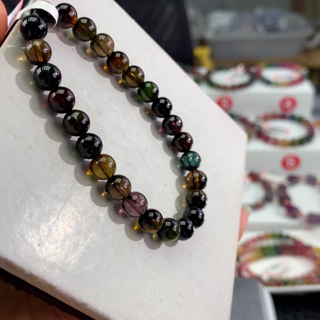 手链碧玺未镶嵌   7mm