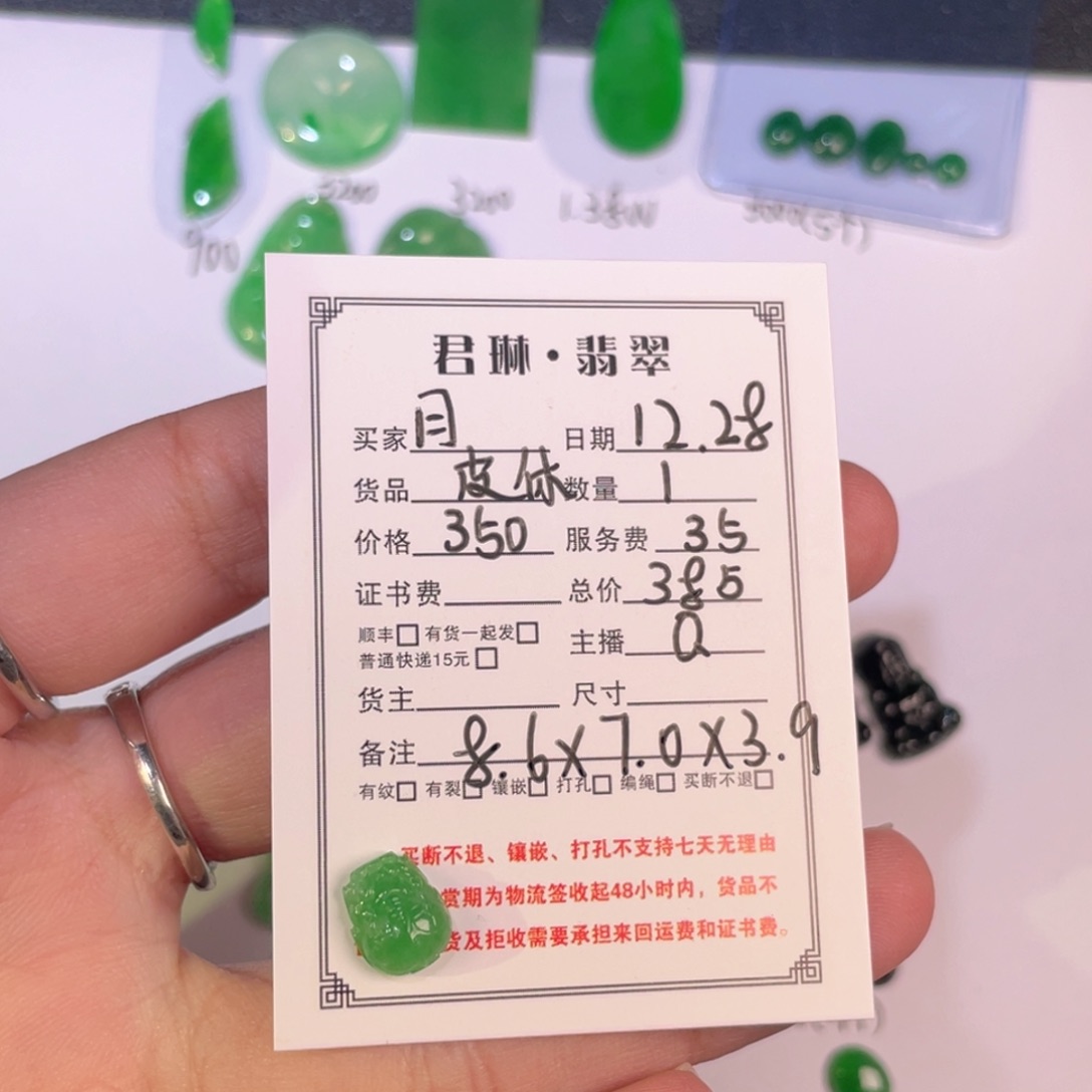 月***月翡翠未镶嵌颈饰裸石