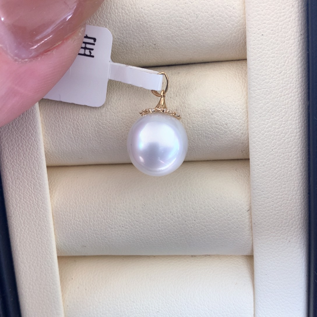 海水珍珠18K金镶嵌颈饰