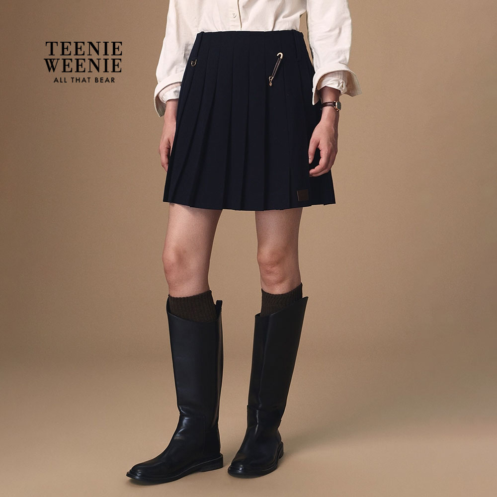 TeenieWeenie小熊女半身裙25学院风优雅气质风百褶裙TTWH254TW1A