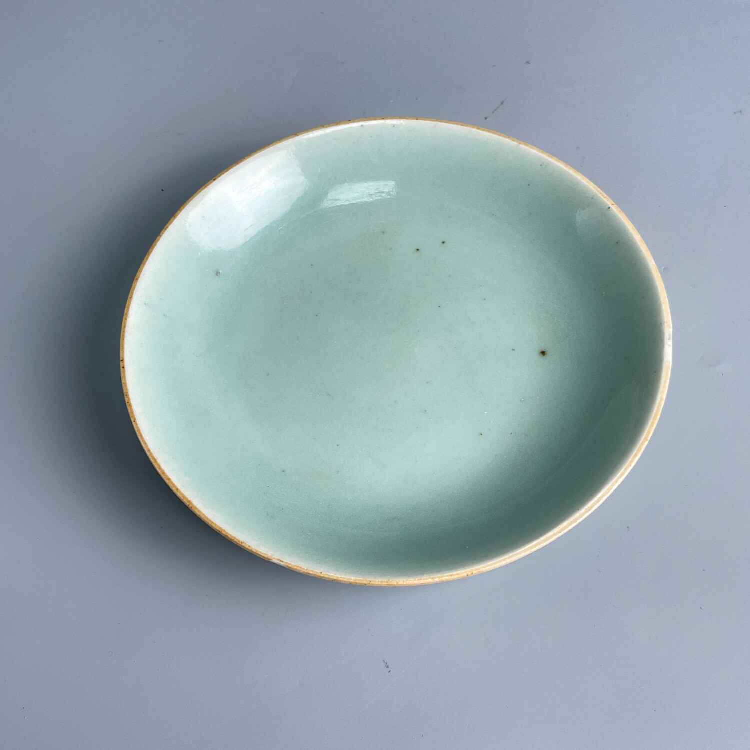 清道光 豆青釉盘12-M25DW006326-01