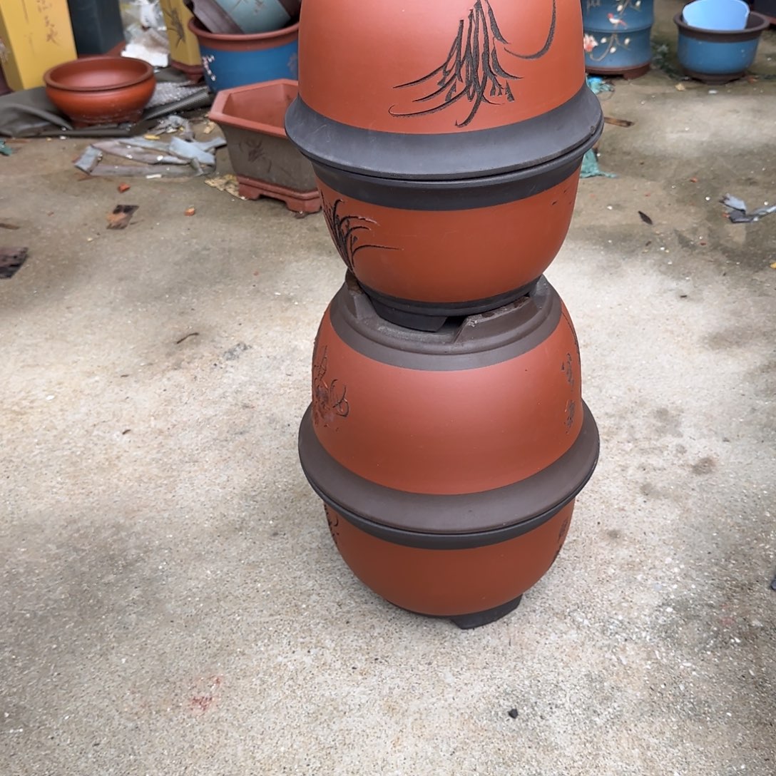 紫砂花盆口径18.12/14.10口径