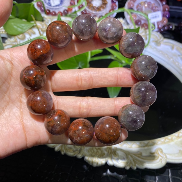 老矿极光二三天眼单圈19mm左右水晶手串