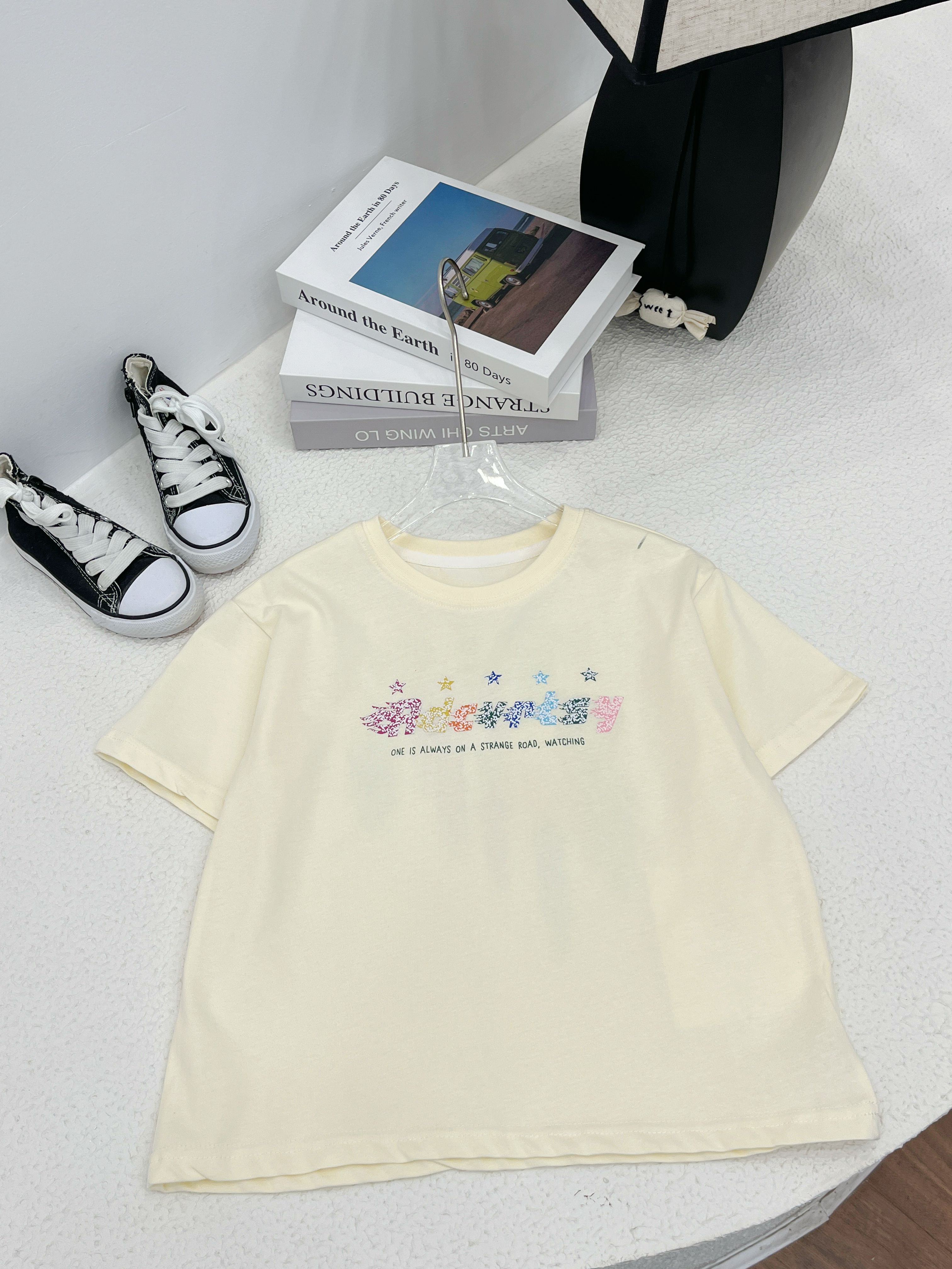 OAOH男童夏季新款宽松潮牌简约短袖T恤T1C161日韩版中大儿童服装
