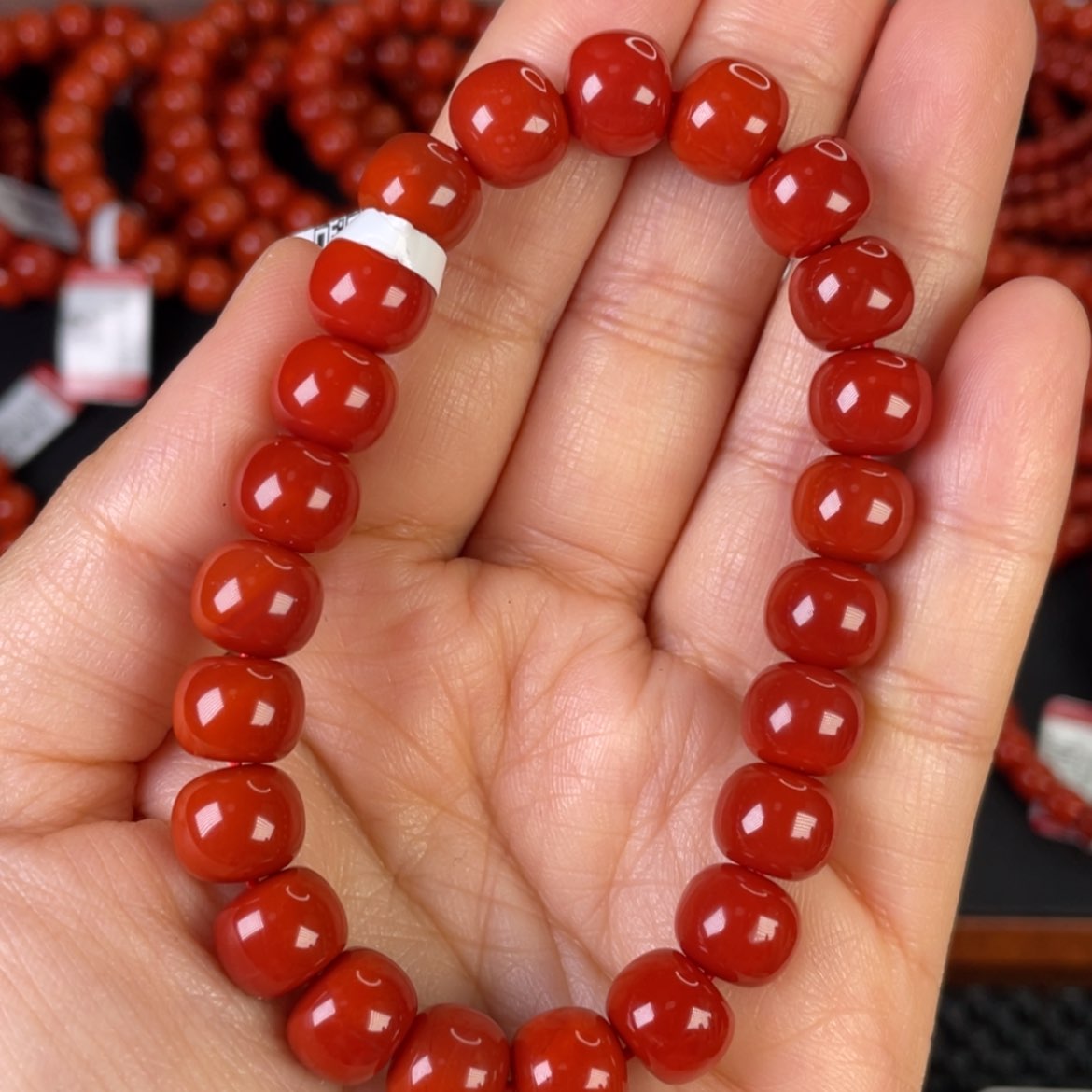 【闪购商品】南红玛瑙手链未镶嵌゛****゛满肉满色花