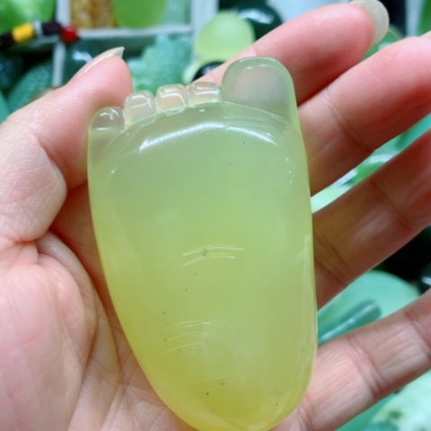 未镶嵌蛇纹石玉手把件