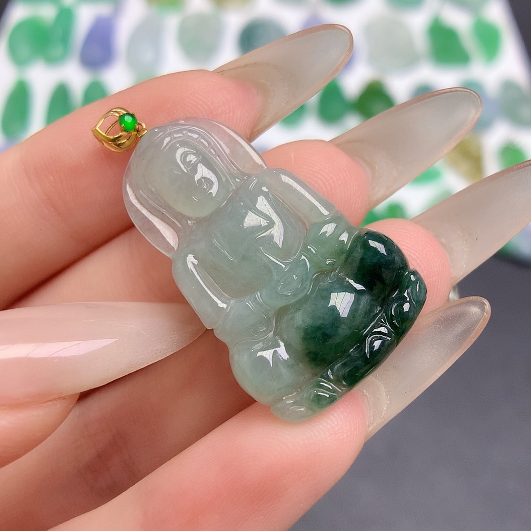 翡翠18K金镶嵌颈饰888888888888888