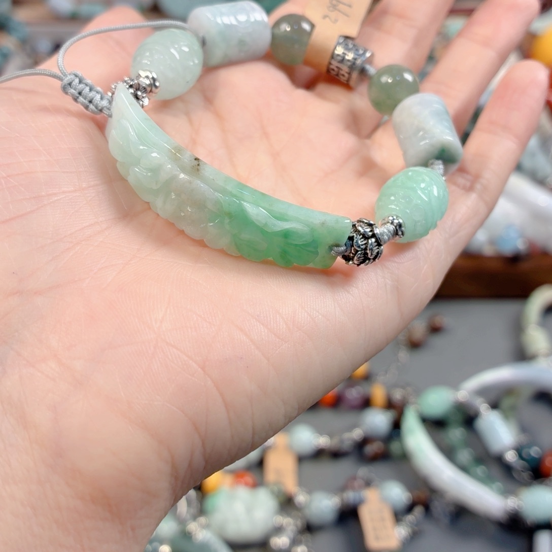 未镶嵌手链翡翠程***片手串