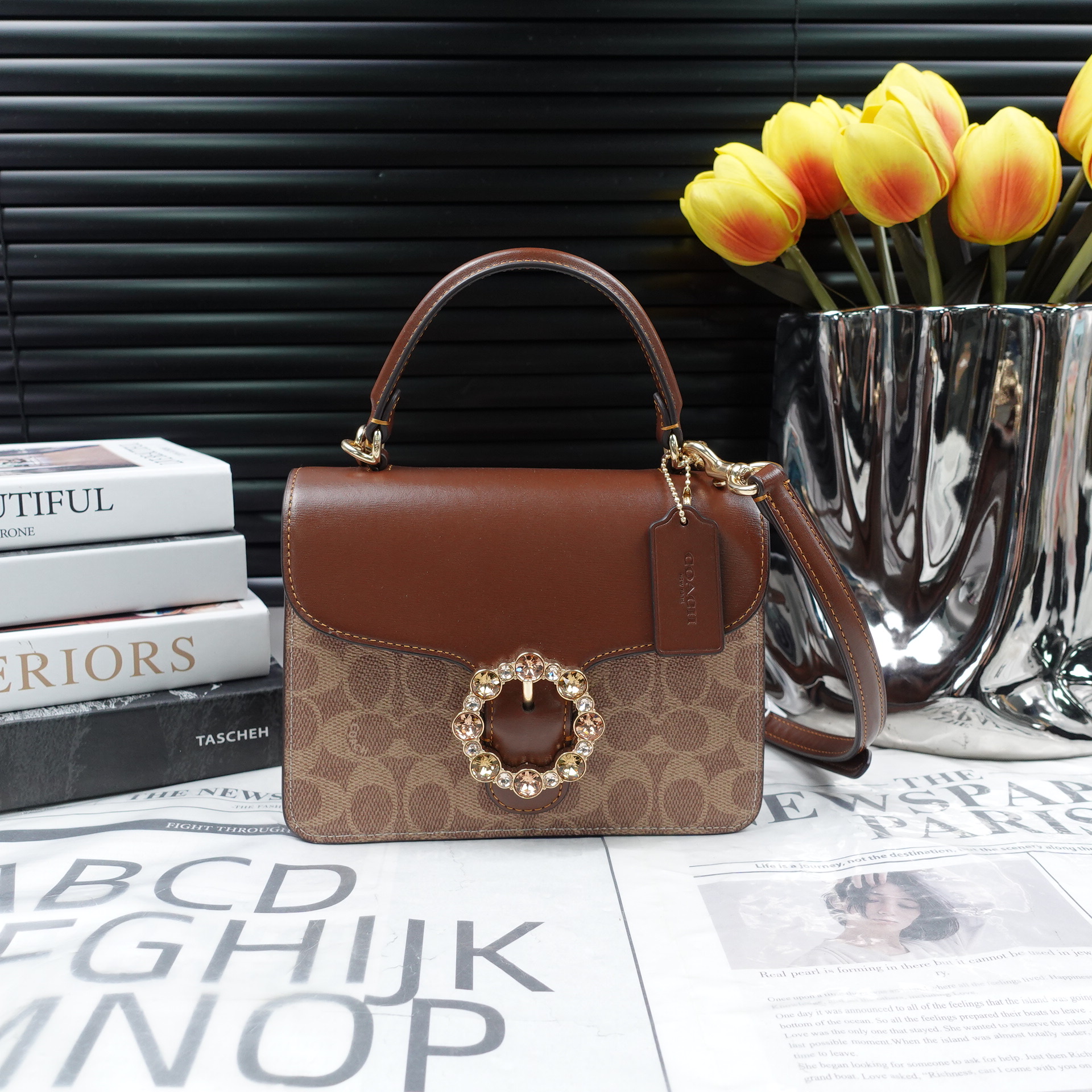 95新 COACH/蔻驰 单肩包/T10338887