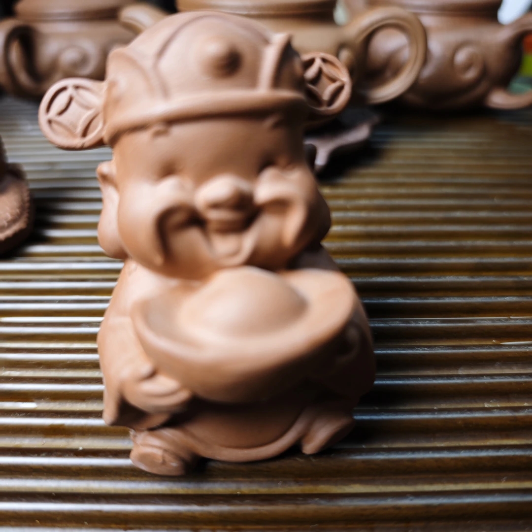 原矿紫砂茶周边招财进宝